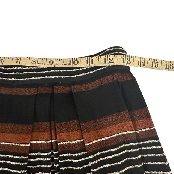 VTG. RARE 1950’s LILY MONTEZ HAND DETAILED STITCH EARTHY STRIPED BOHO MIDI SKIRT - Picture 12 of 13